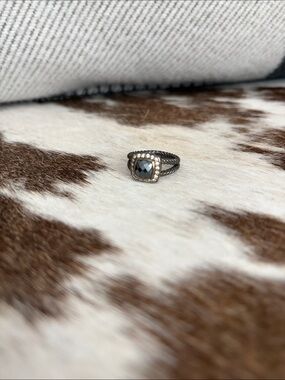 David Yurman Petite Albion ring - hermatite & pave